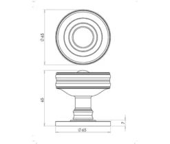 Set Burlington Matt Dark Brown Bloomsbury Mortice Knob Furniture | BUR101DB