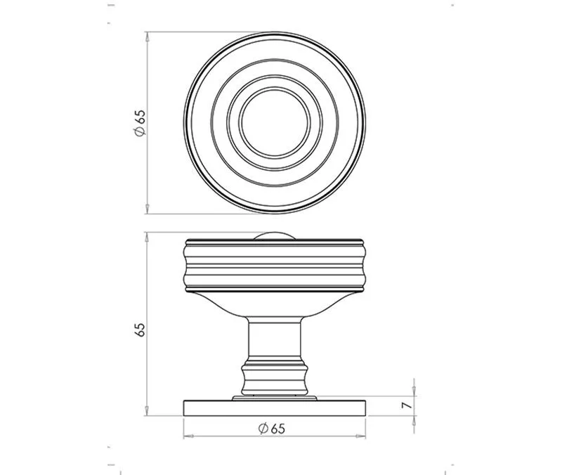 Set Burlington Satin Brass Bloomsbury Mortice Knob Furniture | BUR101SB - Image 2