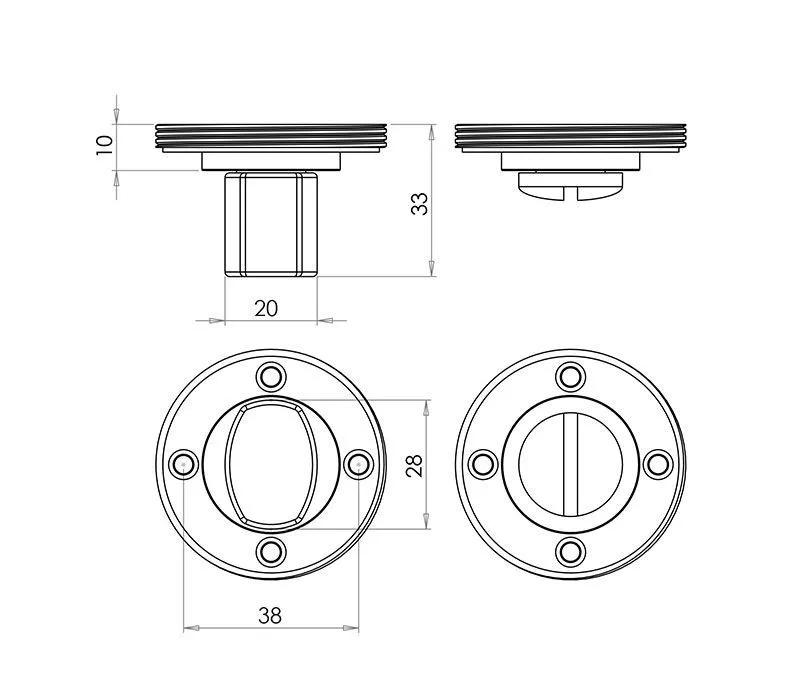 Burlington Matt Black Bathroom Turn & Release | BUR81MB - Image 2