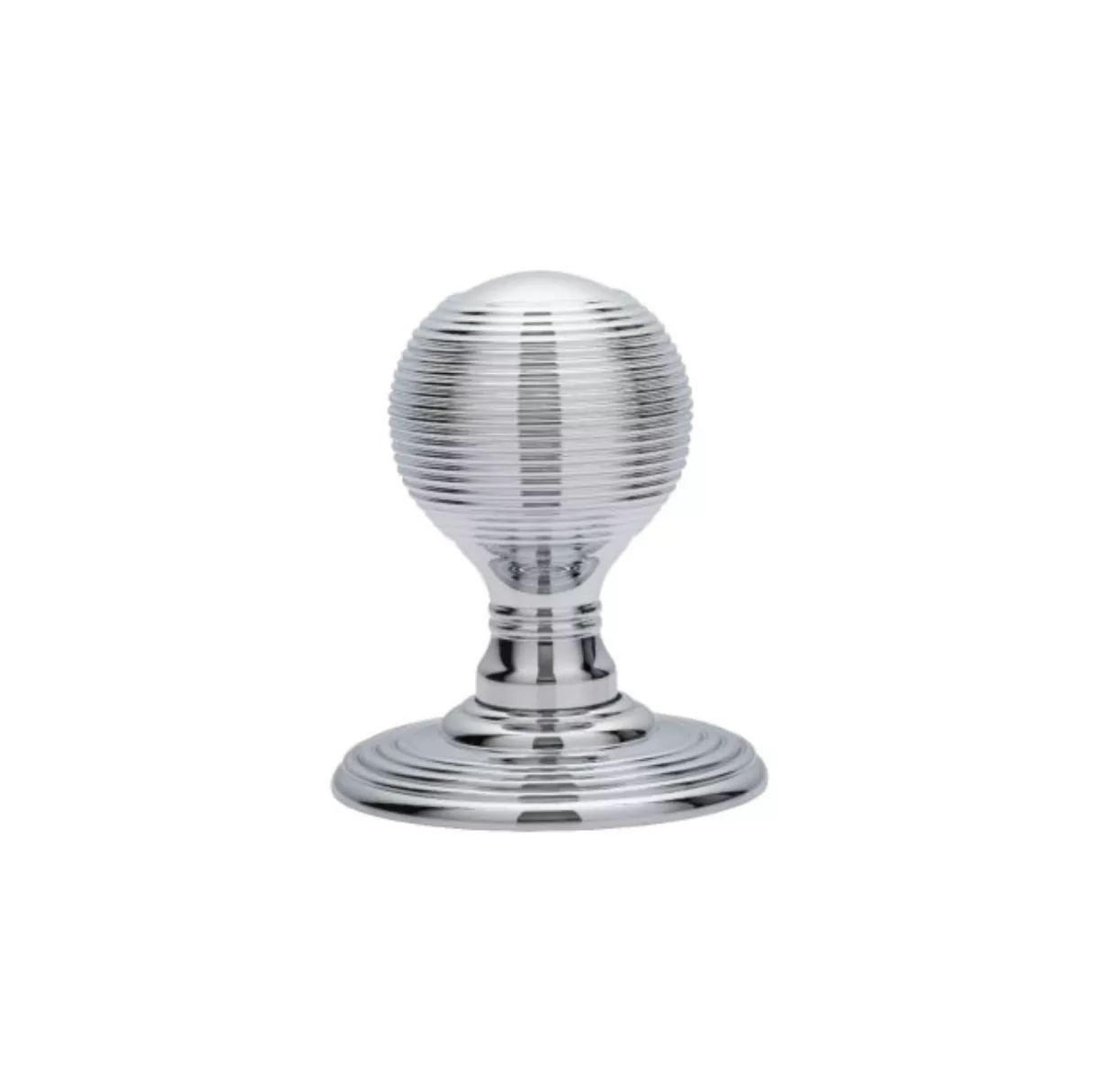 Delamain Polished Chrome Reeded Mortice Knob Furniture | DK37CCP - Image 2