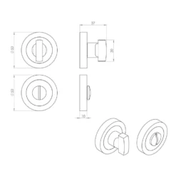 Carlisle Brass Antique Brass Snib Thumbturn & Release | EUL004AB