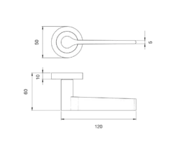 CARLISLE Satin Brass Velino Lever Handle On Round Rose | EUL020SB