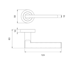 CARLISLE Set Satin Brass Trentino Lever Furniture On Round Rose | EUL030SB