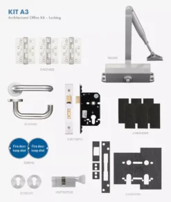 Architectural Office Fire Door Locking Kit | KITA3-FDP-A3