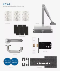 Architectural Office Fire Door Non-Locking Kit | KITA4-FDP-A4
