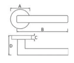Atlantic Set Forme FMR280SC Satin Chrome Olimpia Lever On Round Minimal Rose - Image 2