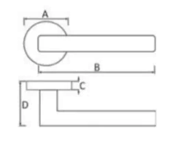 Atlantic Forme FMR158SCPC Satin & Polished Chrome Milly Lever On Round Minimal Rose