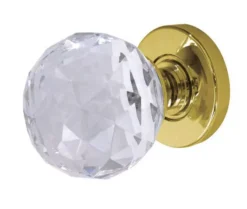 Frelan PB Faceted Mortice Knob