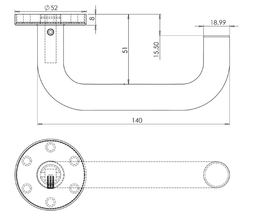 Frelan MB Orbit RTD Lever On Rose - Image 3