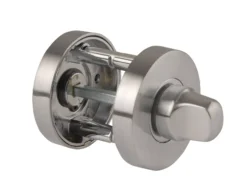 Jigtech Polished / Satin Chrome Round Bathroom Snib Turn & Release | JTA5510