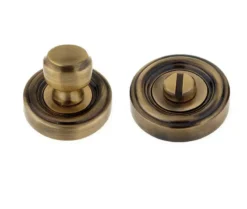 Set Jedo Antique Brass Parisian Bathroom Turn And Release | JV2652AB