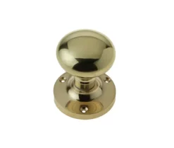 Frelan 52mm Dia. PB Mushroom Mortice Knob