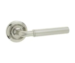 Set Jedo Satin Nickel Elise Lever On Round Rose | JV650SN