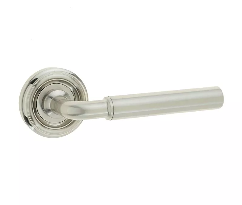 Set Jedo Satin Nickel Elise Lever On Round Rose | JV650SN