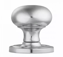 CARLISLE Set Manital Polished Chrome Concealed Fix Victorian Mushroom Mortice Knob | M35CCP