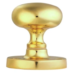 CARLISLE Set Manital Polished Brass Victorian Mushroom Mortice Knob | M35PB