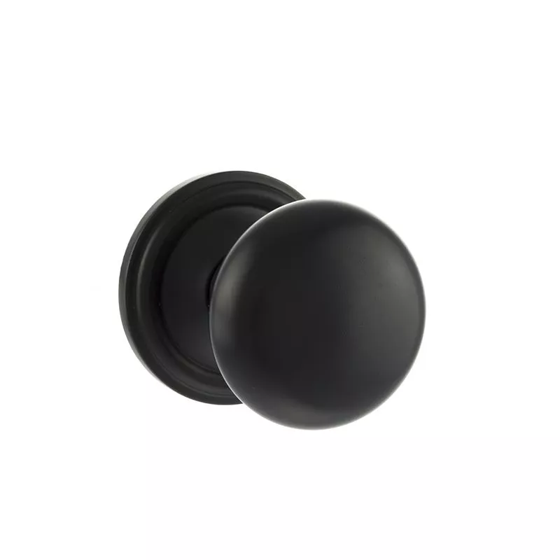 Atlantic Set Old English Matt Black Harrogate Mushroom Mortice Knob | OE58MMKMB