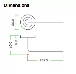 Rosso Maniglie Corvus Lever Furniture In Polished Chrome | RM070CP - Image 2