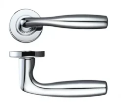 Rosso Maniglie Corvus Lever Furniture In Polished Chrome | RM070CP