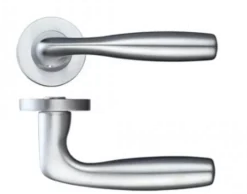 Rosso Maniglie Corvus Lever Furniture In Satin Chrome | RM070SC