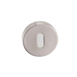 Pair Orno Satin Nickel Round Standard Keyhole Escutcheon | SYS002SN