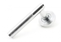 Polished Chrome Brompton Knurled Sprung Lever On Beehive rose | 45665