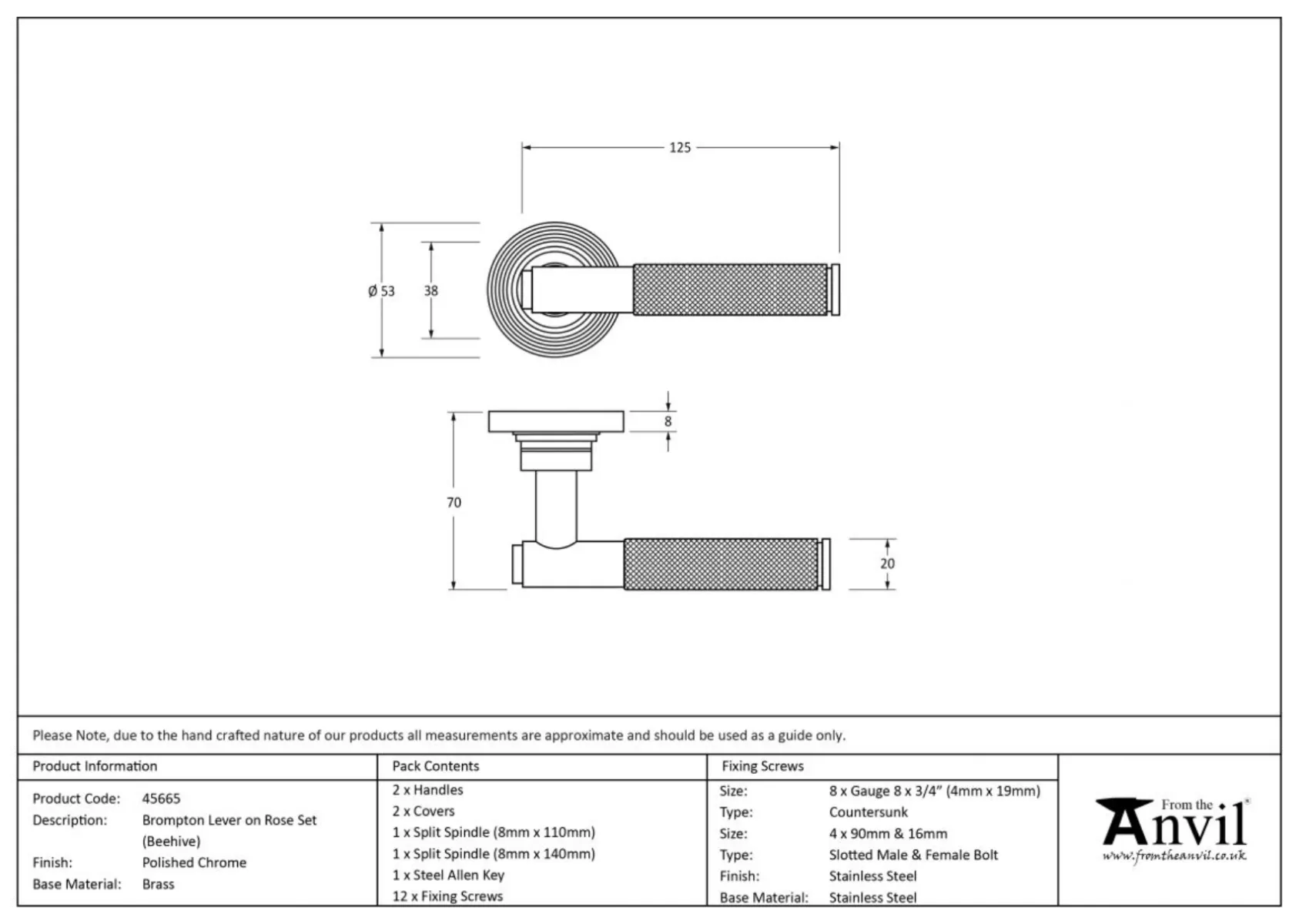 Polished Chrome Brompton Knurled Sprung Lever On BeehiveĀ rose | 45665 - Image 3