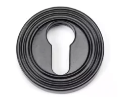 From The Anvil Black Euro Round Beehive Rose Escutcheon | 45721
