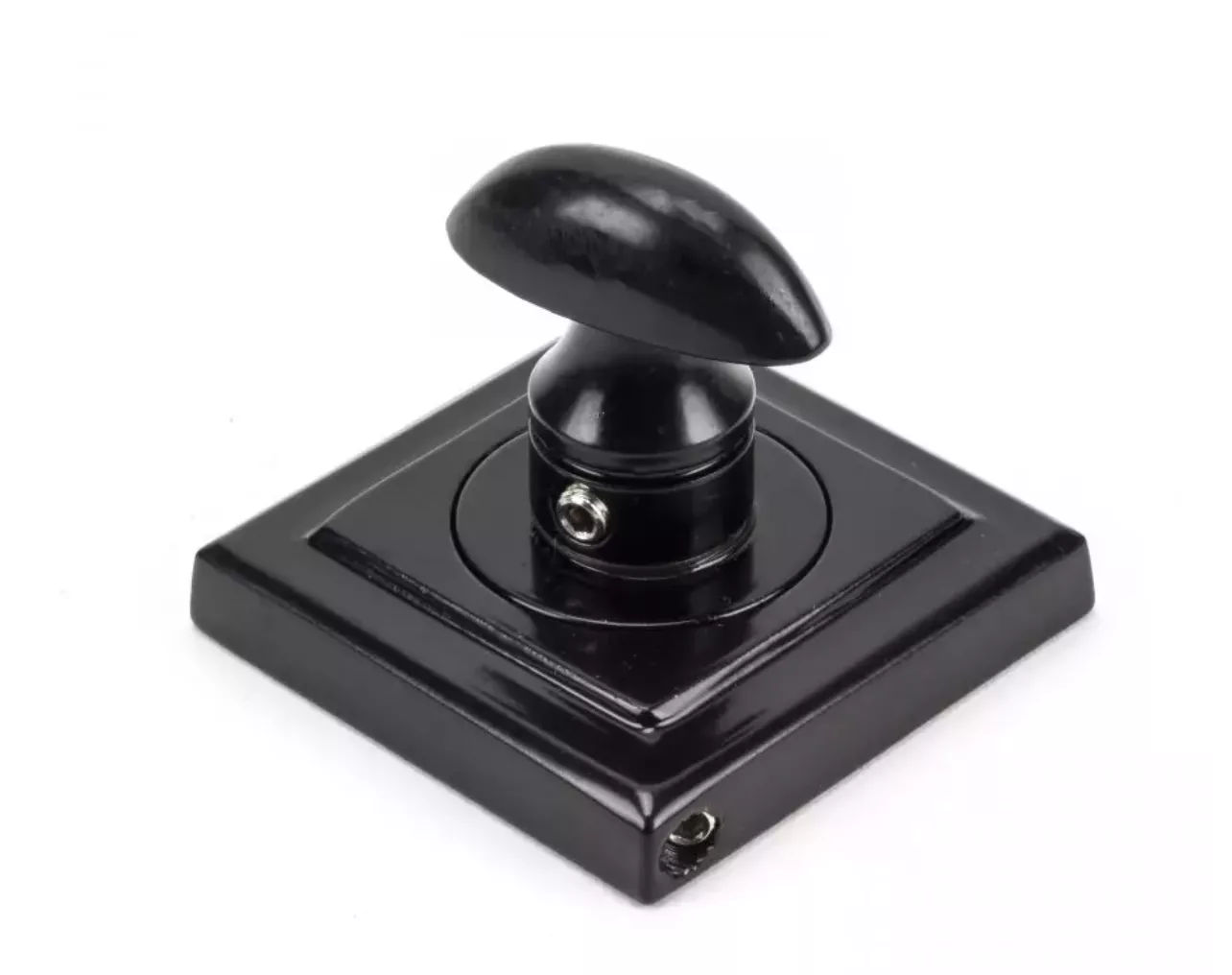 From The Anvil Black Round Bathroom Square Thumbturn Set | 45746 - Image 4