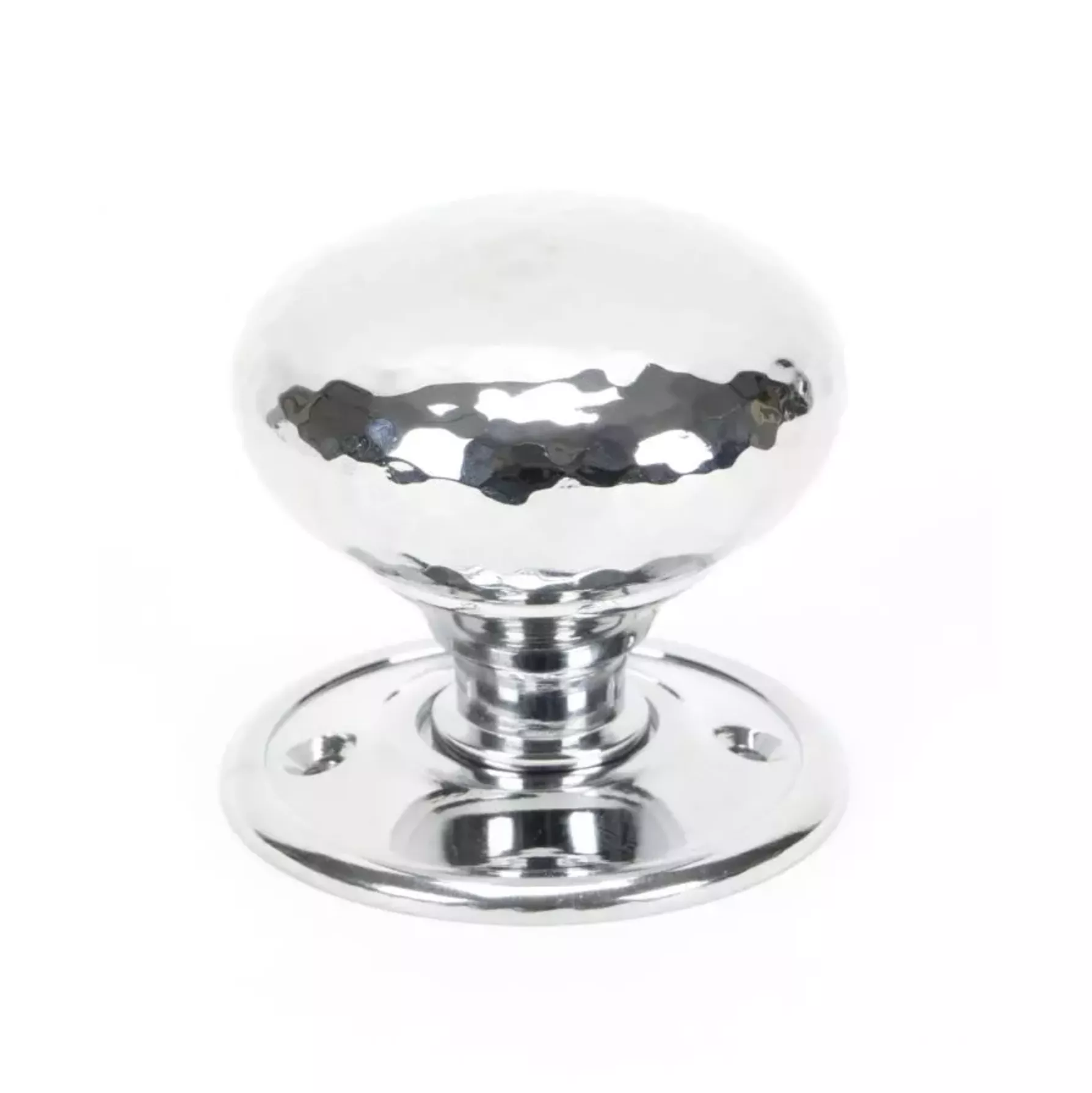 From The Anvil Set Polished Chrome Hammered Mortice / Rim Knob | 46033