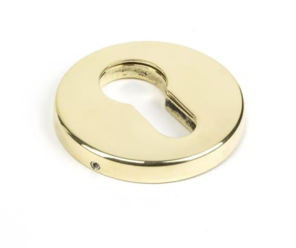From The Anvil Aged Brass Round Regency Concealed Euro Escutcheon | 45473