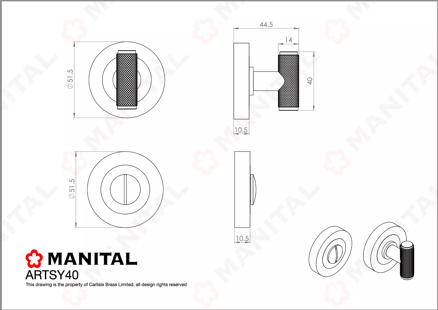 CARLISLE Matt Black Syntax Snib Thumbturn & Release On Rose | ARTSY40MB