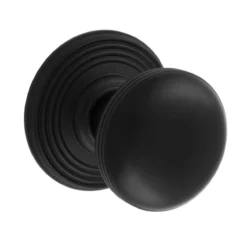 Delamain Matt Black Ringed Knob Furniture | DK39CMB