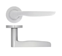 Satin Chrome Vigo Lever Handle On Rose | ZPA080SC