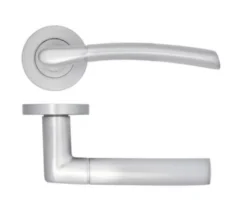 Satin Chrome Andorra Lever Handle On Rose | ZPA100SC