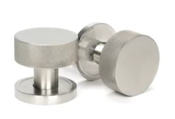 Satin Marine SS (316) Brompton Mortice/Rim Knob Set (Plain) | 46810