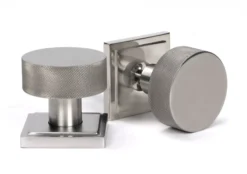 Satin Marine SS (316) Brompton Mortice/Rim Knob Set (Square) | 46813