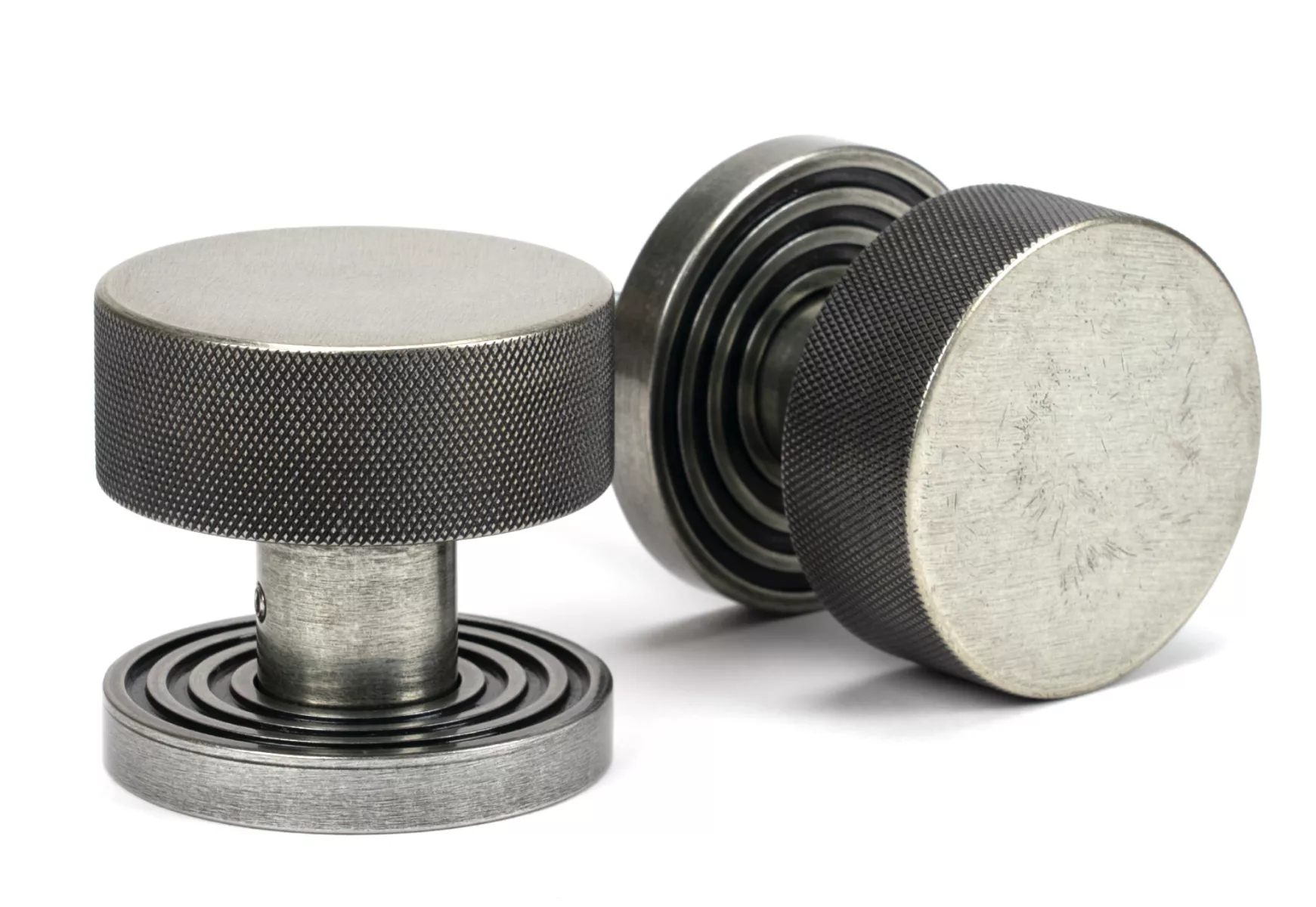 Pewter Brompton Mortice/Rim Knob Set (Beehive) | 46804