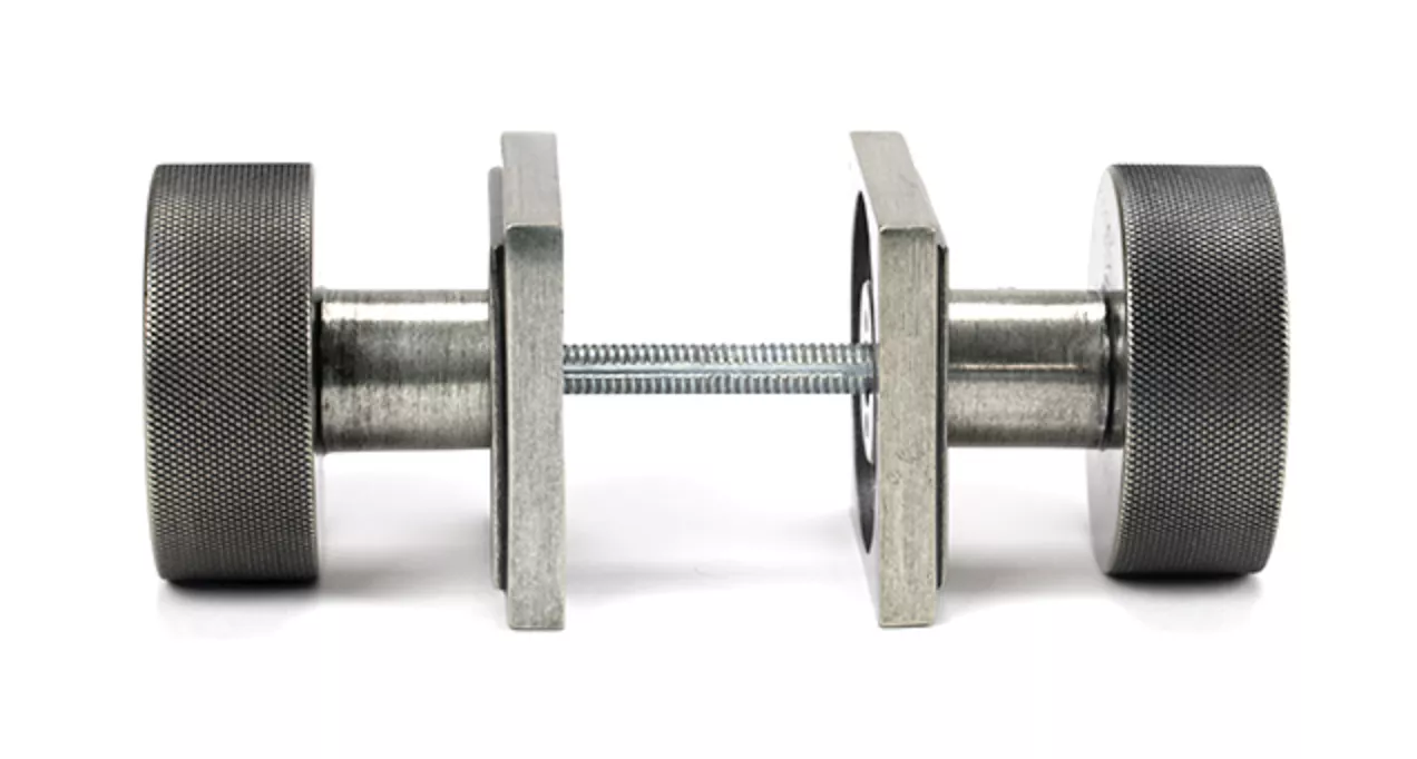 Pewter Brompton Mortice/Rim Knob Set (Square) | 46805 - Image 3