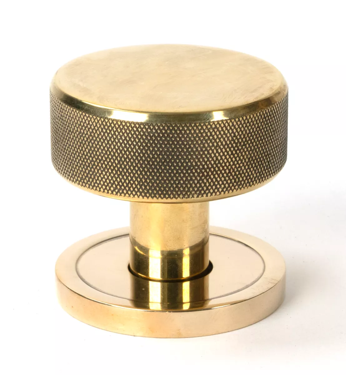 Aged Brass Brompton Mortice/Rim Knob Set (Plain) | 46774 - Image 2