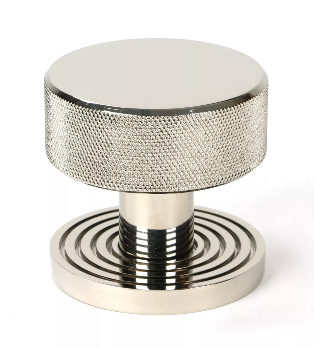 Polished Nickel Brompton Mortice/Rim Knob Set (Beehive) | 46784 - Image 2