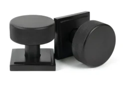 Aged Bronze Brompton Mortice/Rim Knob Set (Square) | 46789