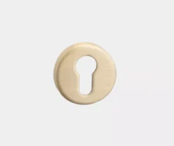 Pair Orno Satin Brass Round Euro Escutcheon | SYS001SB