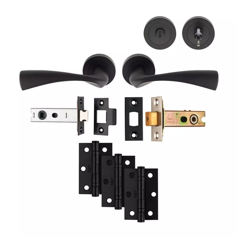 Matt Black Sinatra Bathroom Pack - Ultimate Door Pack