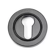 From The Anvil Black Euro Round Plain Rose Escutcheon | 45719