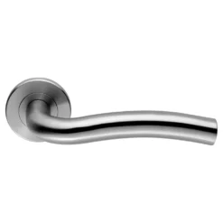 CARLISLE Set 316 Marine Grade Satin Stainless Steel Curved Lever On Round Rose | SW126SSS