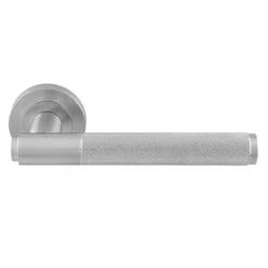 CARLISLE Satin Chrome Manital Syntax Knurled Lever On Round Rose | SX5SC