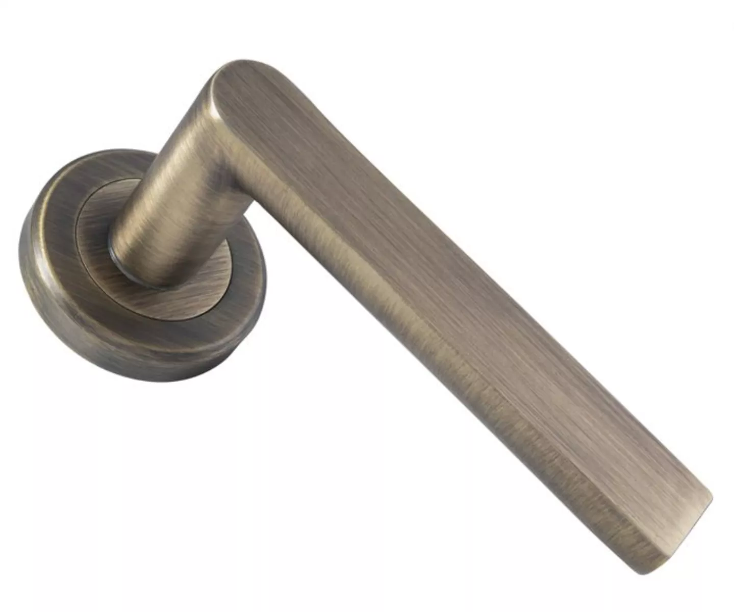 Set Carlisle Antique Brass Serozzetta Edge Lever On Round Rose | SZM210AB - Image 2