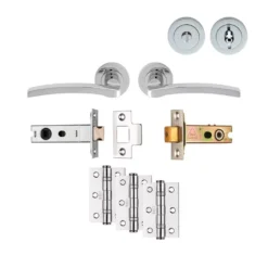 Polished Chrome Tavira Bathroom Pack - Ultimate Door Pack