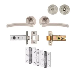 Satin Nickel Tavira Bathroom Pack - Ultimate Door Pack